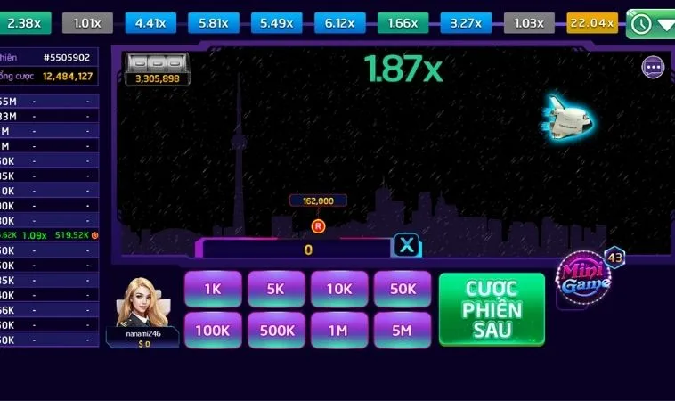 Giao diện chơi game nhanh ZetX Tại 789Club