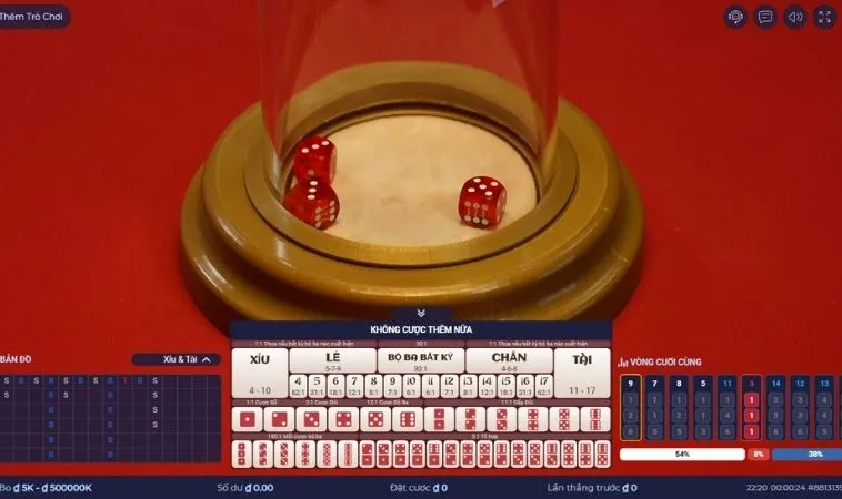 Bàn cược Tài Xỉu Cổng Game 789Club