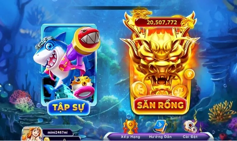 Các phòng chơi trong game Vua Bắn Cá Tại 789Club